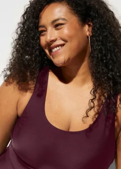 bonprix Nachhaltigere Materialien|Shapewear^Light Shape-Badeanzug mit Zierfalten schwarz