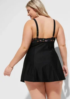 bonprix Nachhaltigere Materialien|Badekleider^Light Shape-Badekleid schwarz