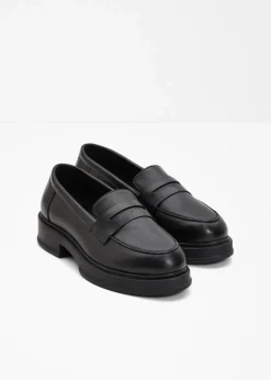 bonprix Slipper & Halbschuhe|Loafer^Loafer aus Leder schwarz