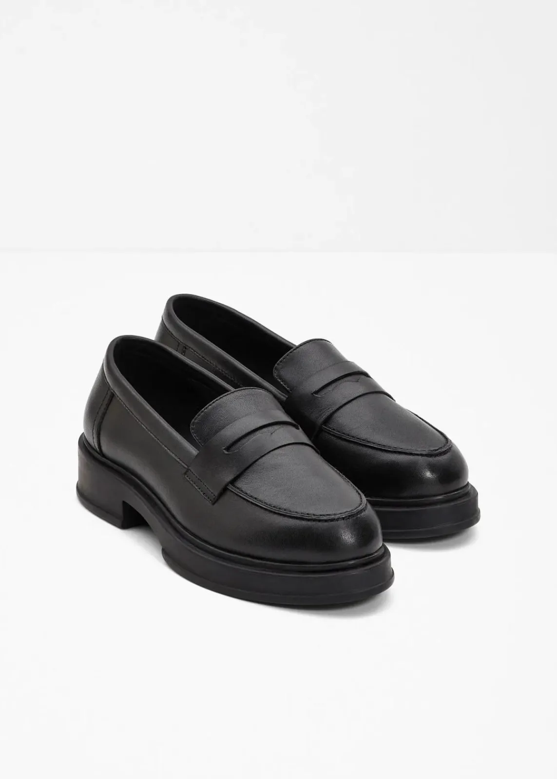 bonprix Slipper & Halbschuhe|Loafer^Loafer aus Leder schwarz
