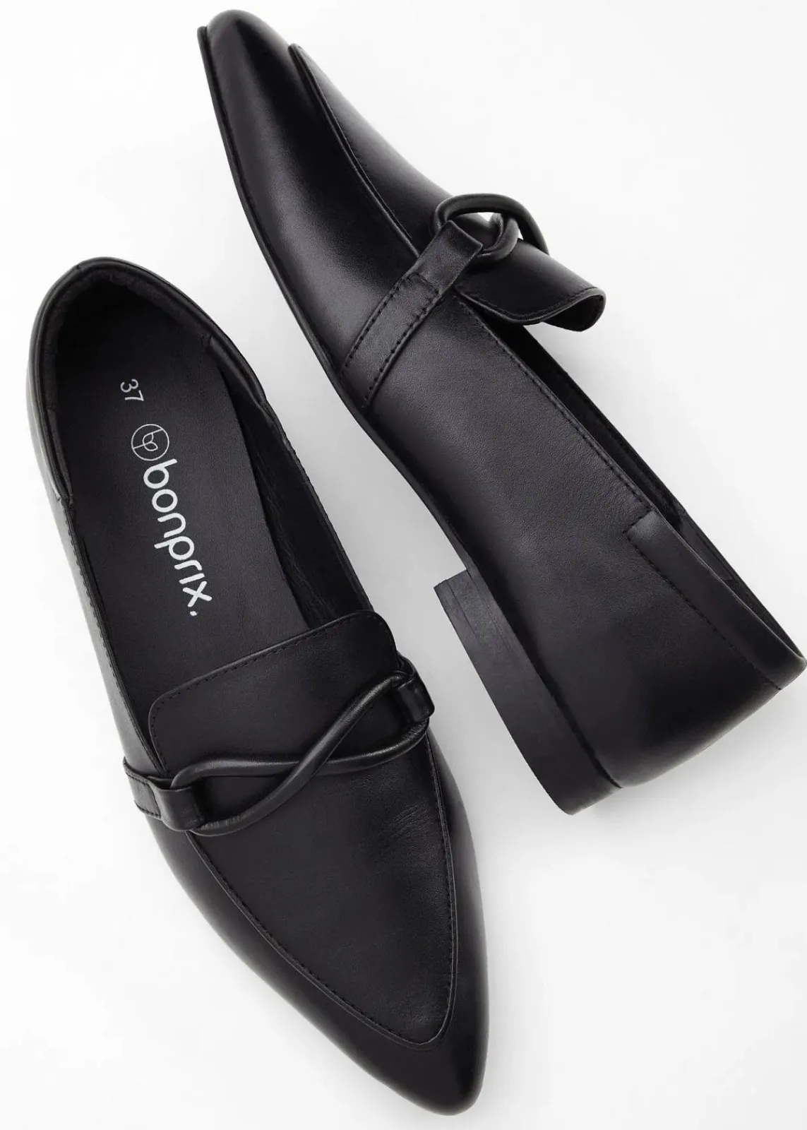 bonprix Slipper & Halbschuhe|Loafer^Loafer aus Leder schwarz