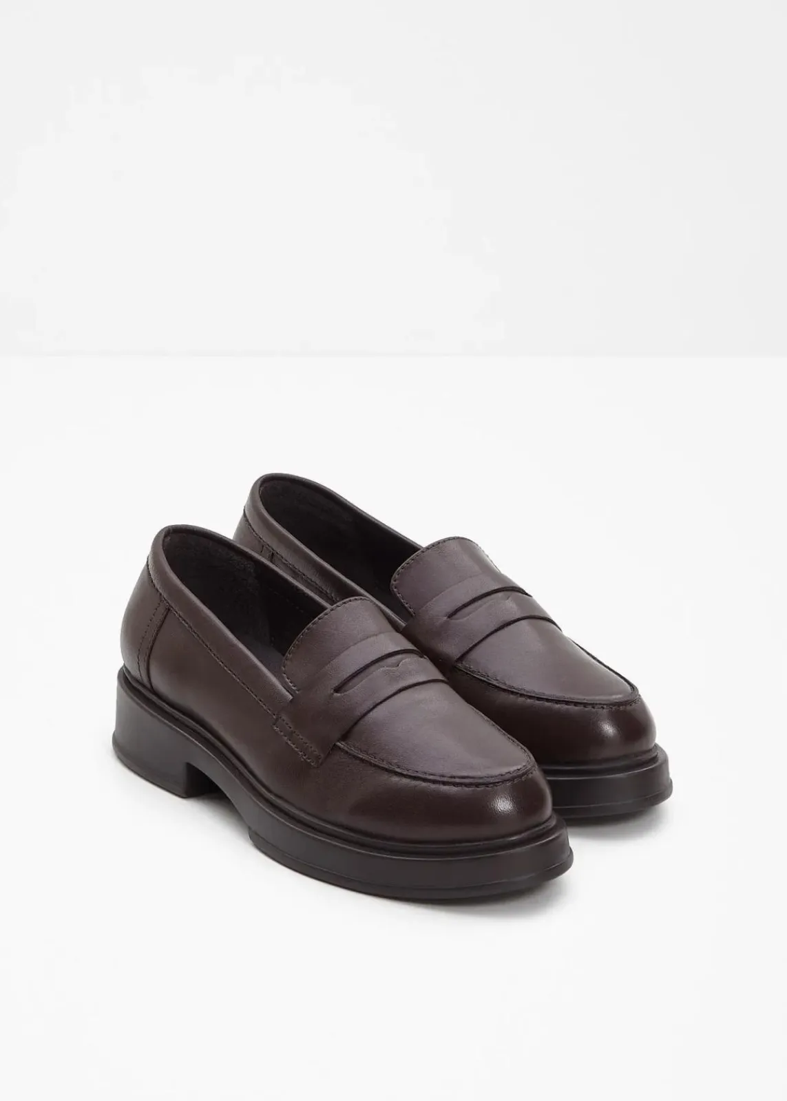 bonprix Nachhaltigere Materialien|Premium^Loafer aus Leder dunkelbraun