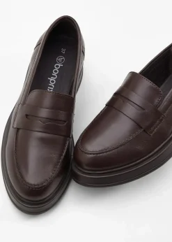 bonprix Nachhaltigere Materialien|Premium^Loafer aus Leder dunkelbraun