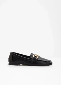 bonprix Slipper & Halbschuhe|Loafer^Loafer mit Schnalle schwarz