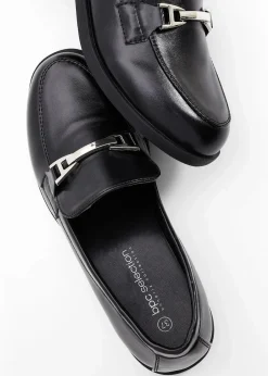 bonprix Slipper & Halbschuhe|Loafer^Loafer mit Schnalle schwarz