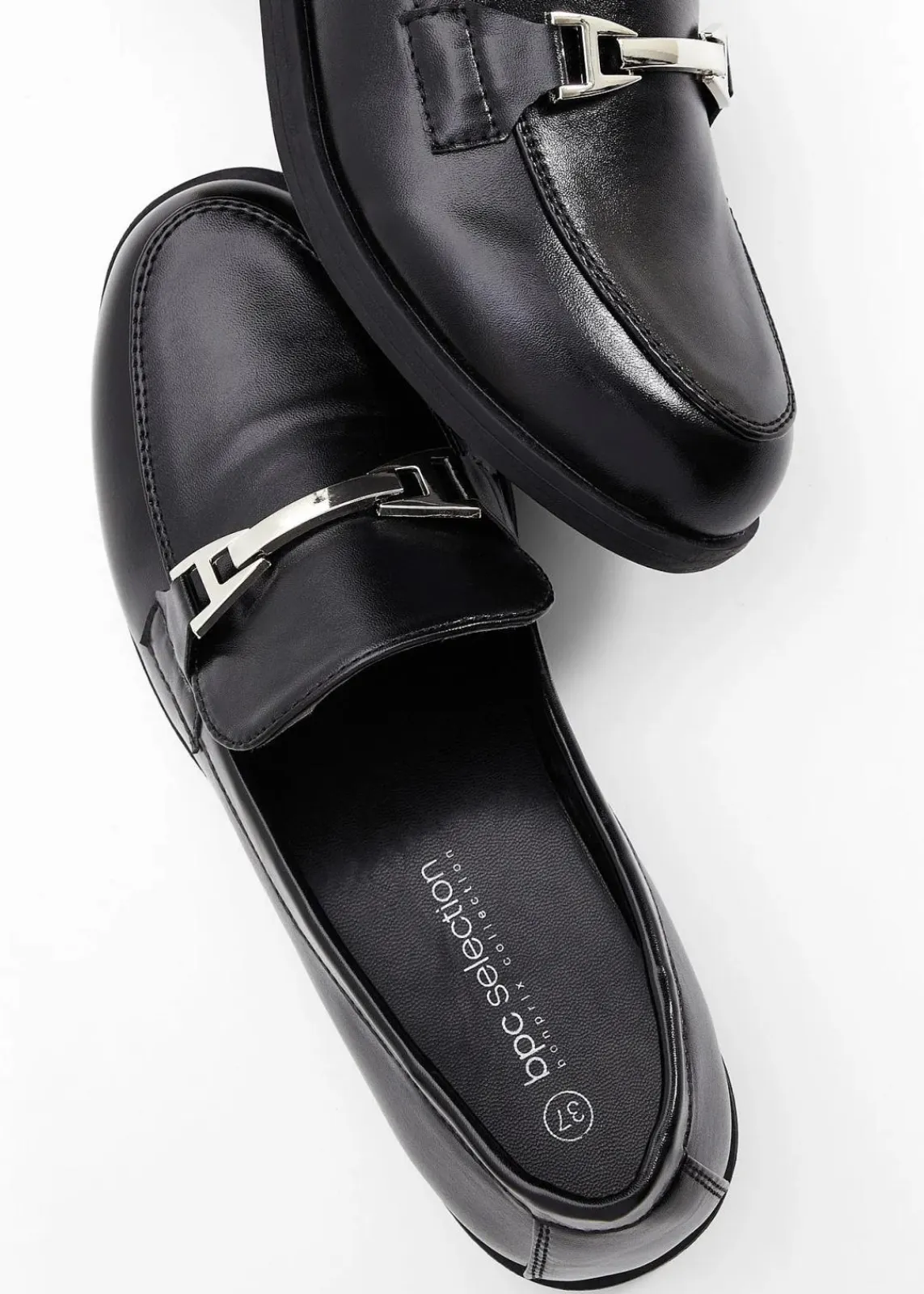 bonprix Slipper & Halbschuhe|Loafer^Loafer mit Schnalle schwarz