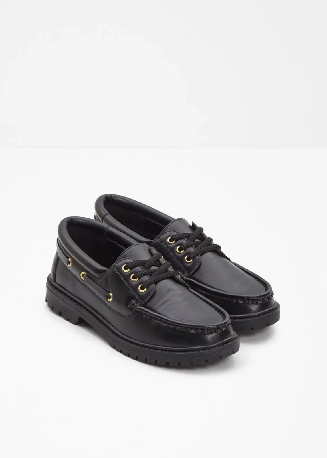 bonprix Slipper & Halbschuhe|Loafer^Loafer mit Schnürung schwarz