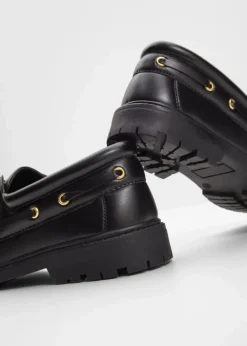 bonprix Slipper & Halbschuhe|Loafer^Loafer mit Schnürung schwarz