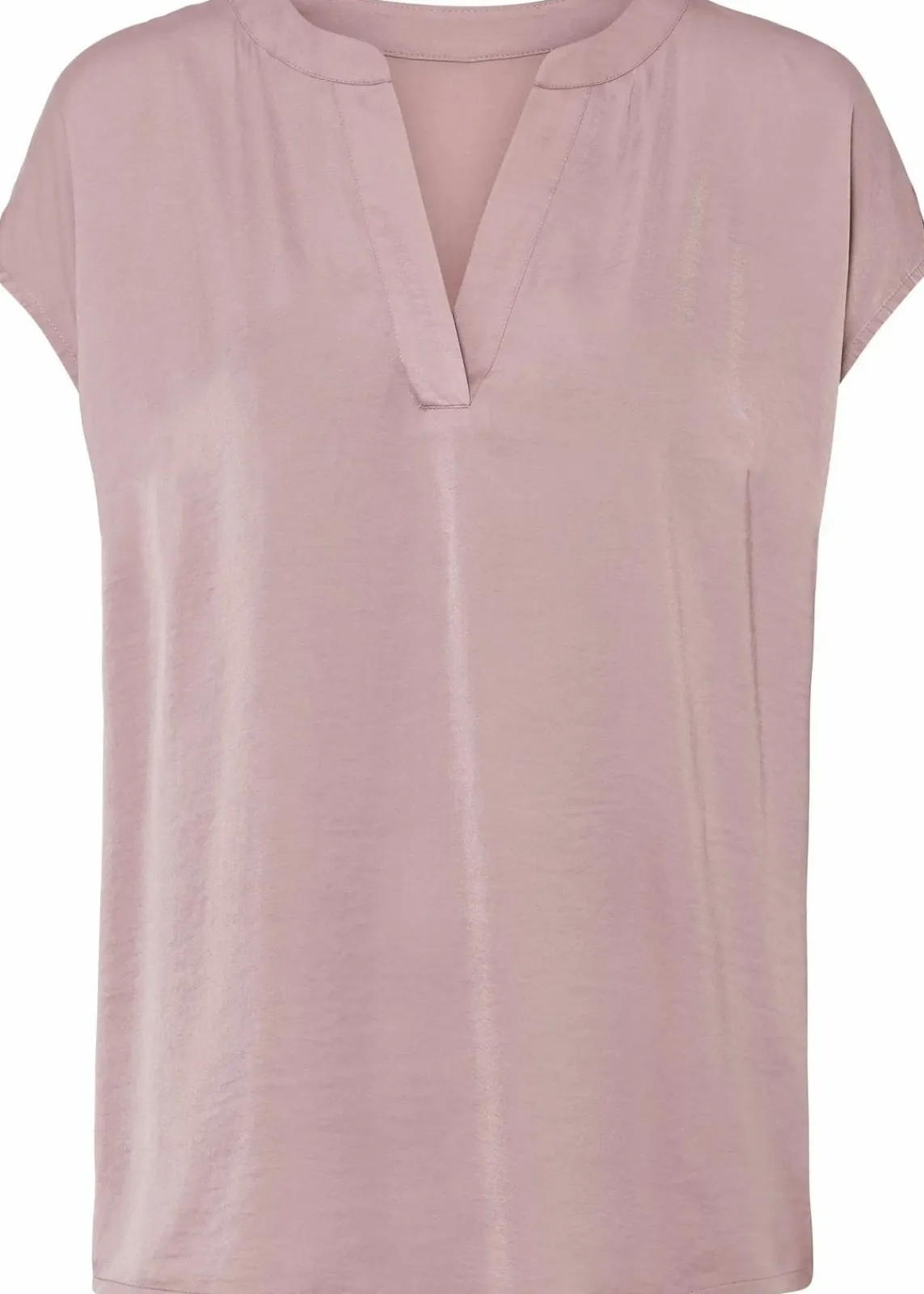 bonprix Nachhaltigere Materialien|Blusen & Tuniken^Lockere Satin-Kurzarmtunika mit überschnittenen Schultern rosenholz
