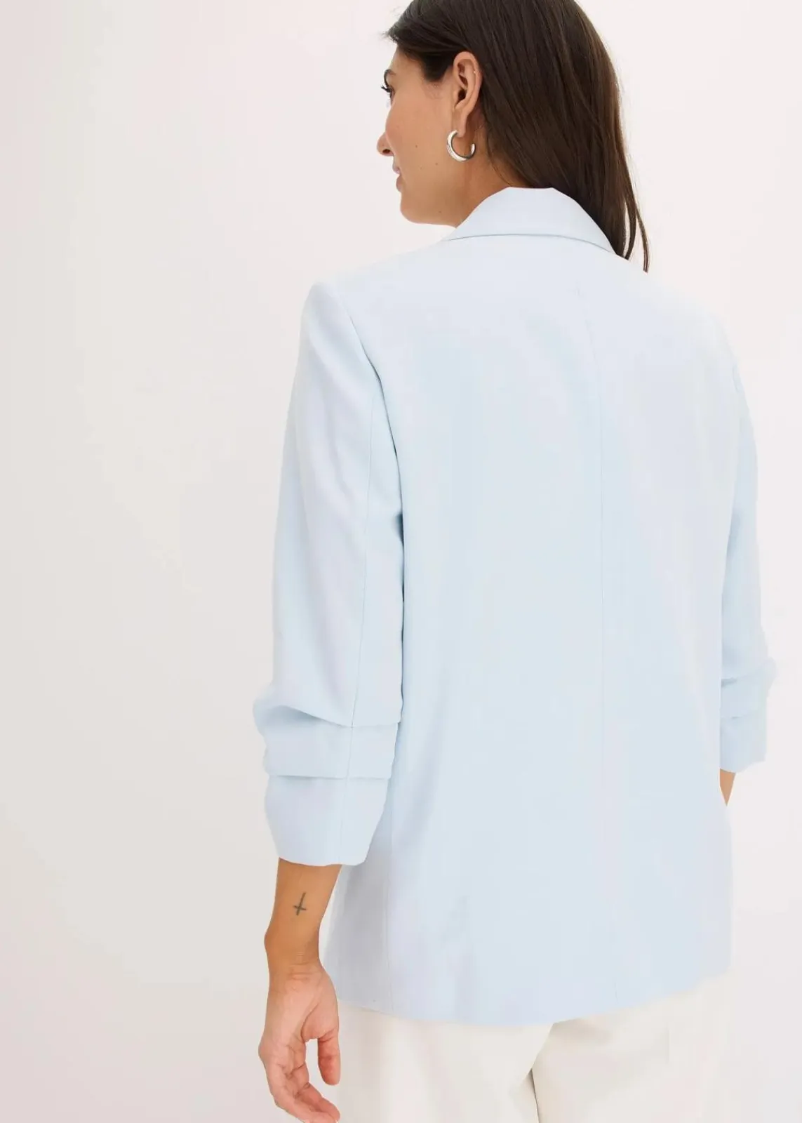bonprix Bekleidung·Basics|Blazer^Lockerer 3/4-Arm-Blazer aus Viskose puderblau