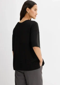 bonprix Shirts & Tops^Lockeres T-Shirt aus Baumwoll-Mix schwarz