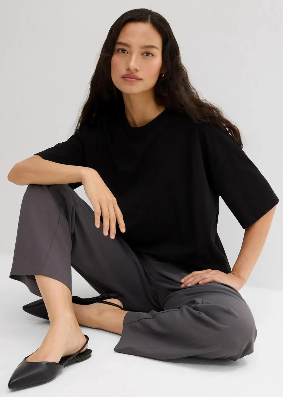 bonprix Shirts & Tops^Lockeres T-Shirt aus Baumwoll-Mix schwarz