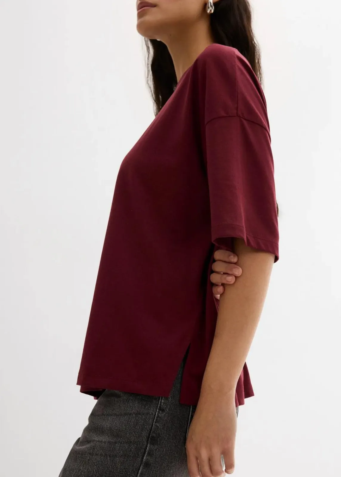 bonprix Shirts & Tops^Lockeres T-Shirt aus Baumwoll-Mix ahornrot