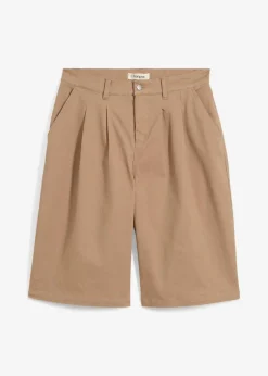 bonprix Bekleidung·Outdoorbekleidung|Bekleidung·Kleider^Long-Bermuda aus elastischem Baumwoll-Mix graubraun washed