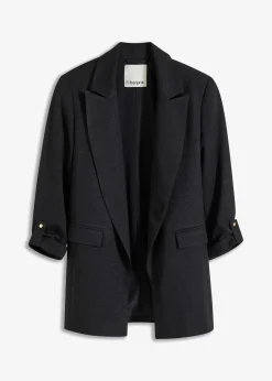 bonprix Blazer^Longblazer schwarz