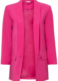 bonprix Blazer|Nachhaltigere Materialien^Longblazer aus Viskose-Mix pinklady