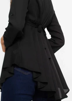 bonprix Bekleidung·Jacken & Mäntel|Nachhaltigere Materialien^Longbluse schwarz