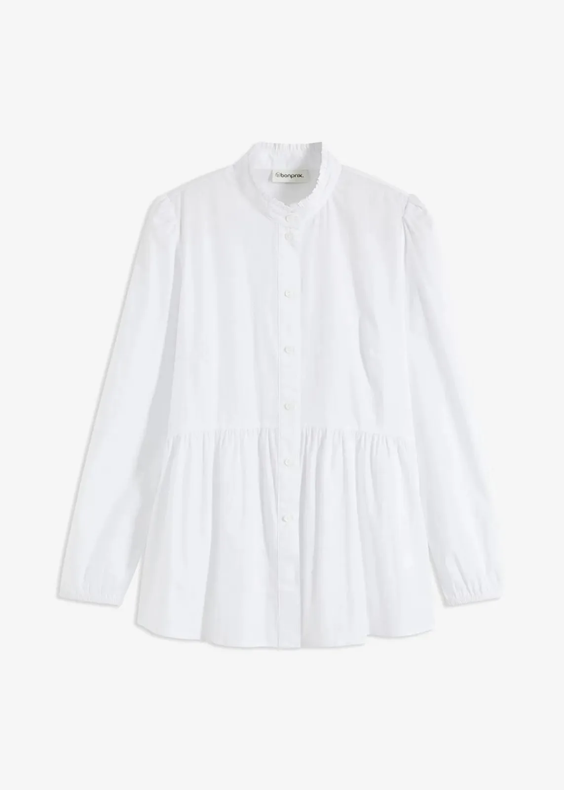 bonprix Bekleidung·Jacken & Mäntel|Blusen & Tuniken^Longbluse aus Baumwoll-Mix weiß