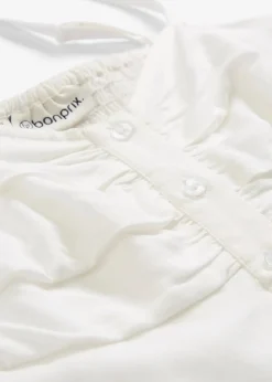 bonprix Bekleidung·Jacken & Mäntel|Blusen & Tuniken^Longbluse aus fließender Viskose wollweiß