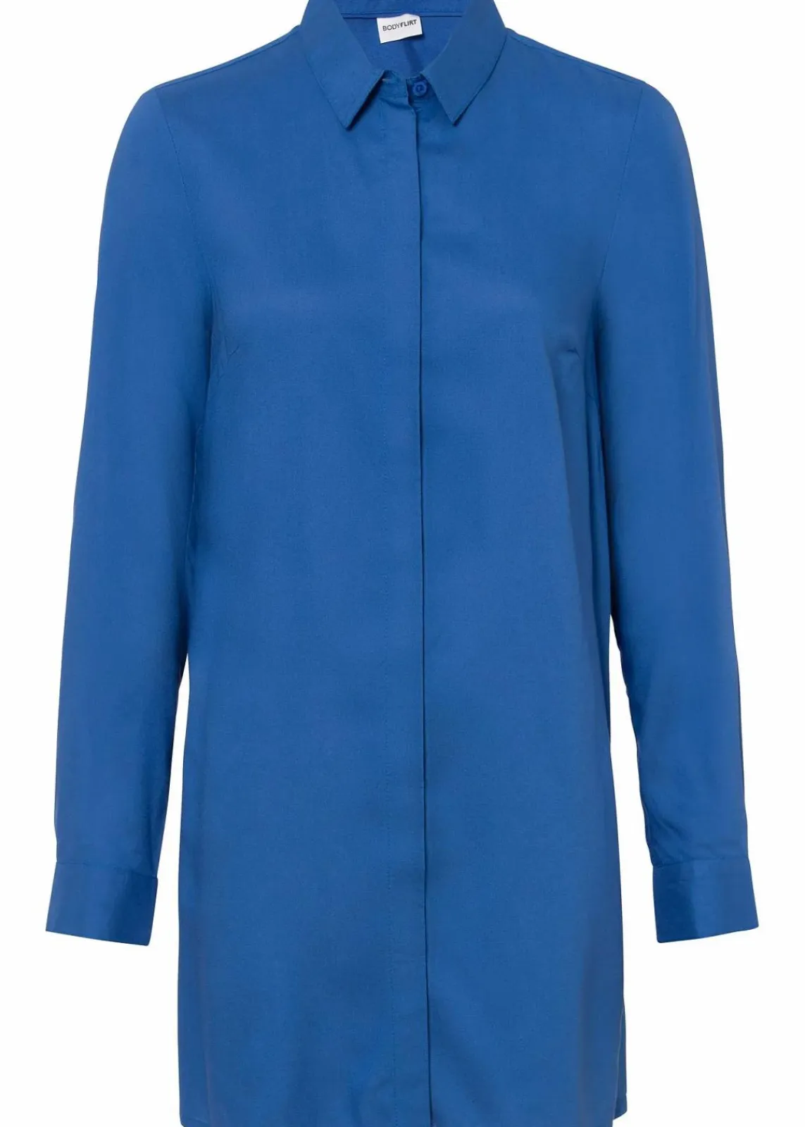 bonprix Blusen & Tuniken|Nachhaltigere Materialien^Longbluse mit Schlitz aus fließender Viskose arktikblau