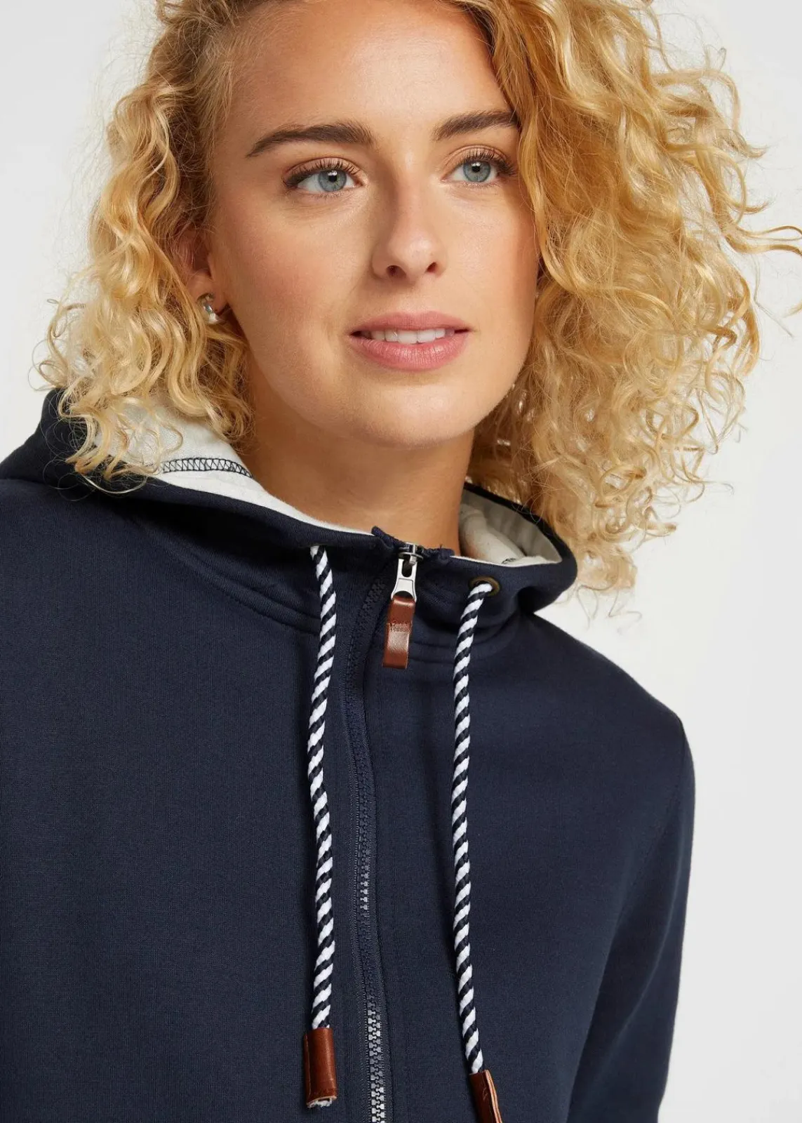 bonprix Bekleidung·Blusen & Tuniken|Sweat^Long-Kapuzen-Sweatjacke dunkelblau