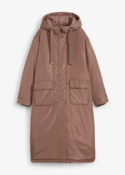 bonprix Nachhaltigere Materialien|Jacken & Mäntel^Long-Parka matt braun
