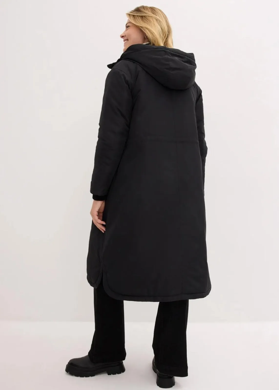 bonprix Bekleidung·Hosen|Jacken & Mäntel^Long-Parka schwarz