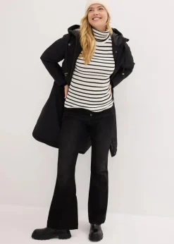 bonprix Bekleidung·Hosen|Jacken & Mäntel^Long-Parka schwarz
