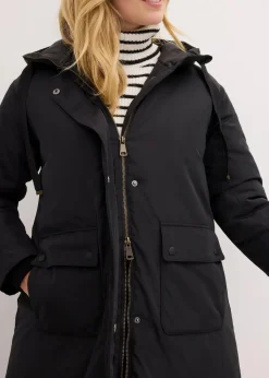 bonprix Bekleidung·Hosen|Jacken & Mäntel^Long-Parka schwarz