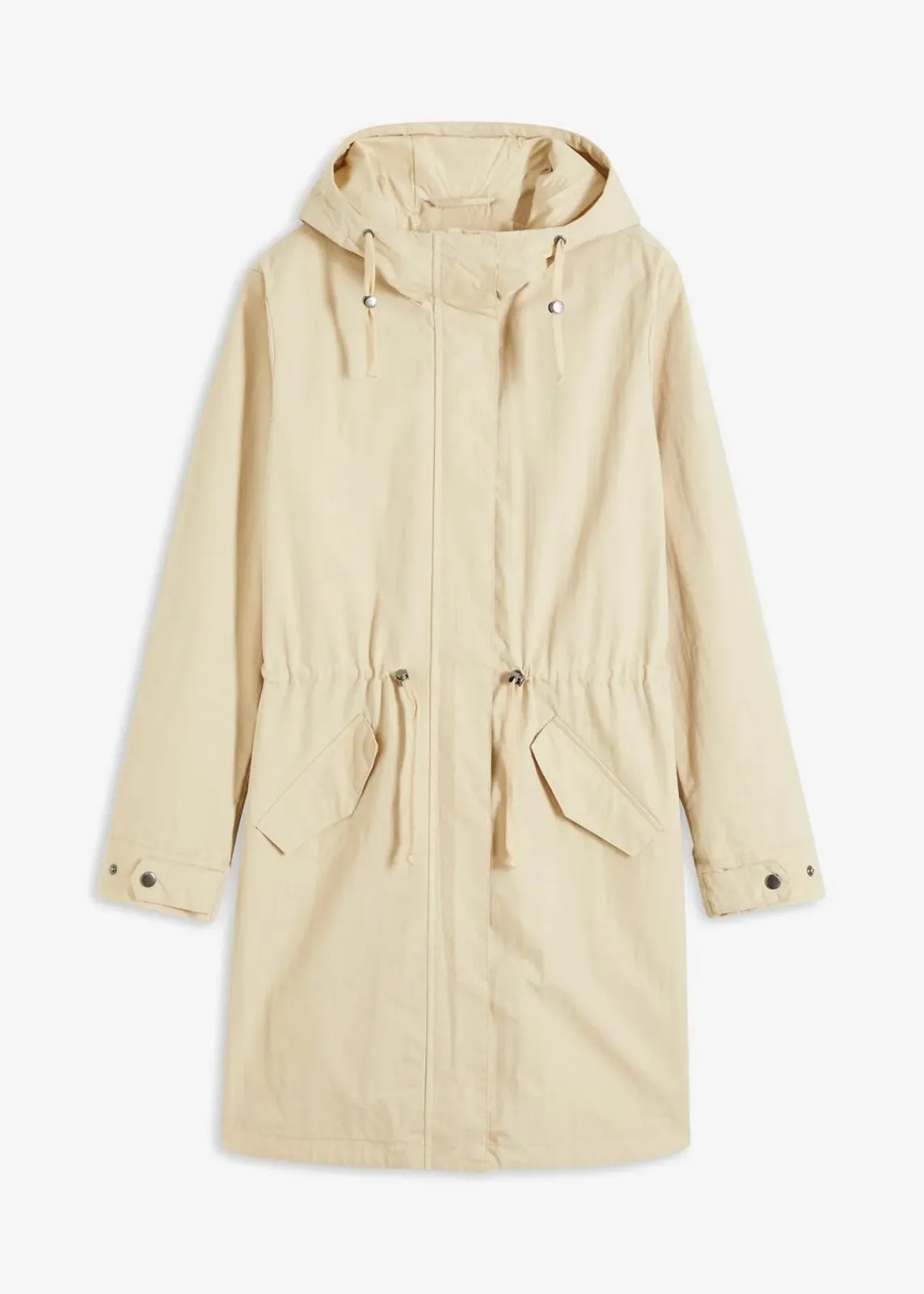 bonprix Jacken & Mäntel^Long-Parka mit Kapuze beige