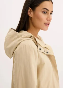 bonprix Jacken & Mäntel^Long-Parka mit Kapuze beige