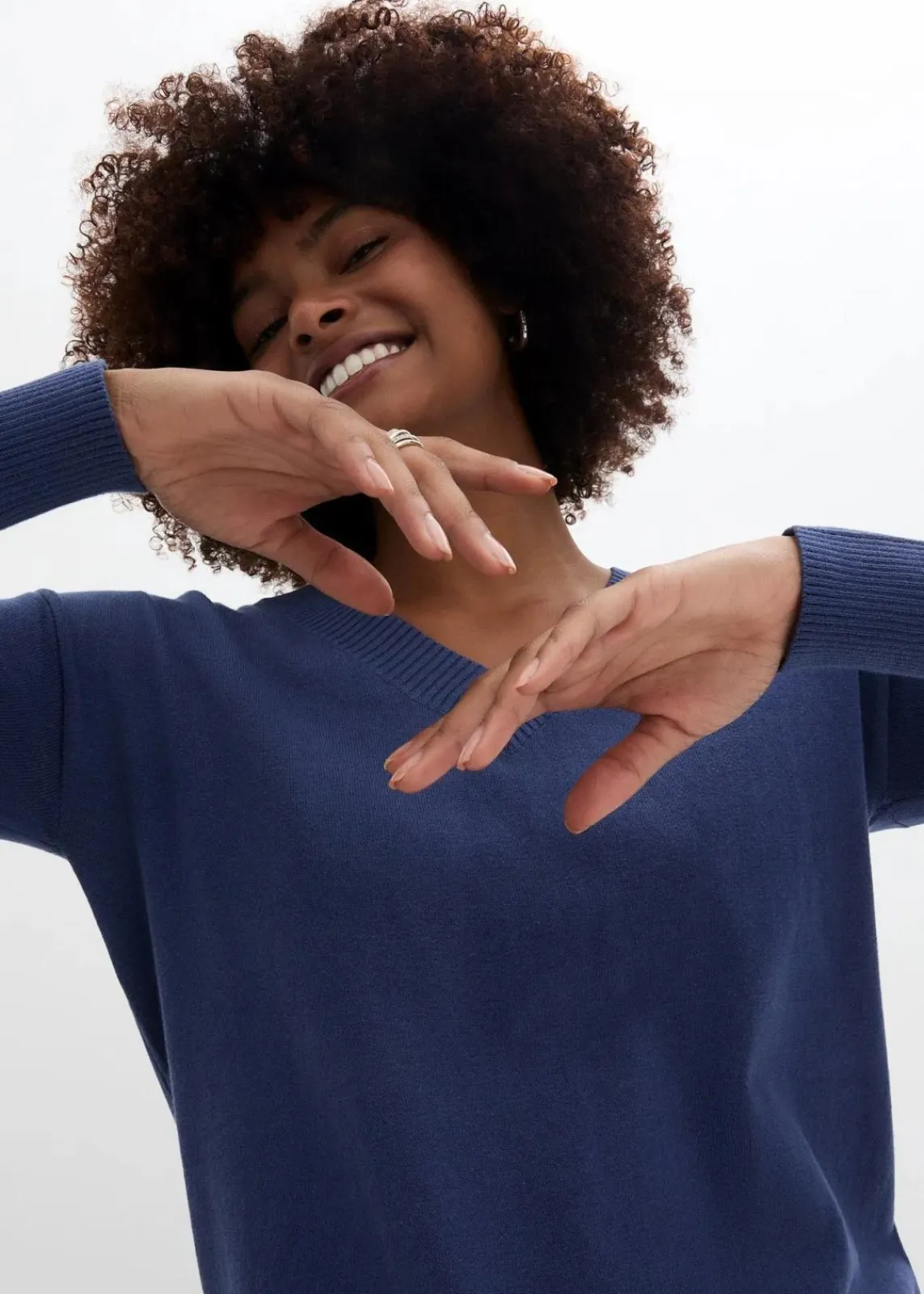 bonprix Bekleidung·Umstandsmode|Strickmode^Long-Pullover indigo