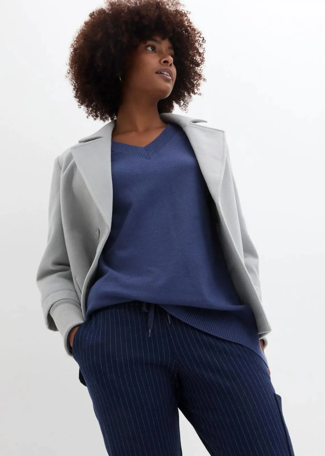 bonprix Bekleidung·Umstandsmode|Strickmode^Long-Pullover indigo