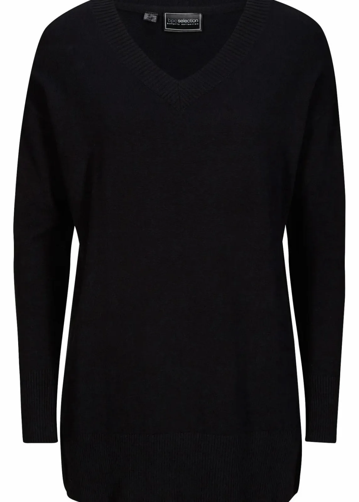 bonprix Bekleidung·Umstandsmode|Strickmode^Long-Pullover schwarz