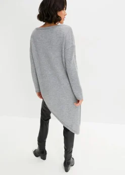 bonprix Bekleidung·Umstandsmode|Bekleidung·Jeans^Long-Pullover hellgrau meliert