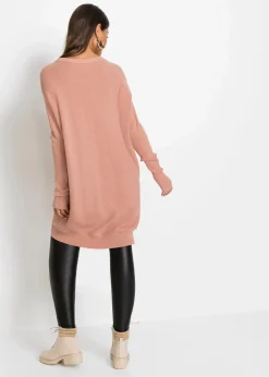 bonprix Bekleidung·Umstandsmode|Bekleidung·Jeans^Long-Pullover aus Viskose-Mix vintagerosa meliert