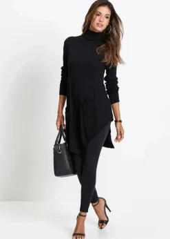 bonprix Bekleidung·Umstandsmode|Bekleidung·Jeans^Long-Pullover aus Viskose-Mischung schwarz