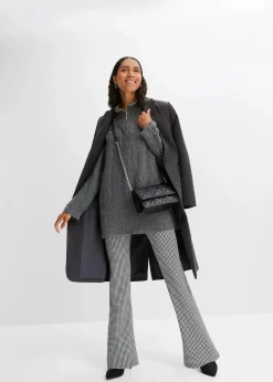 bonprix Bekleidung·Umstandsmode|Bekleidung·Jeans^Longpullover mit Zopfmuster anthrazit meliert