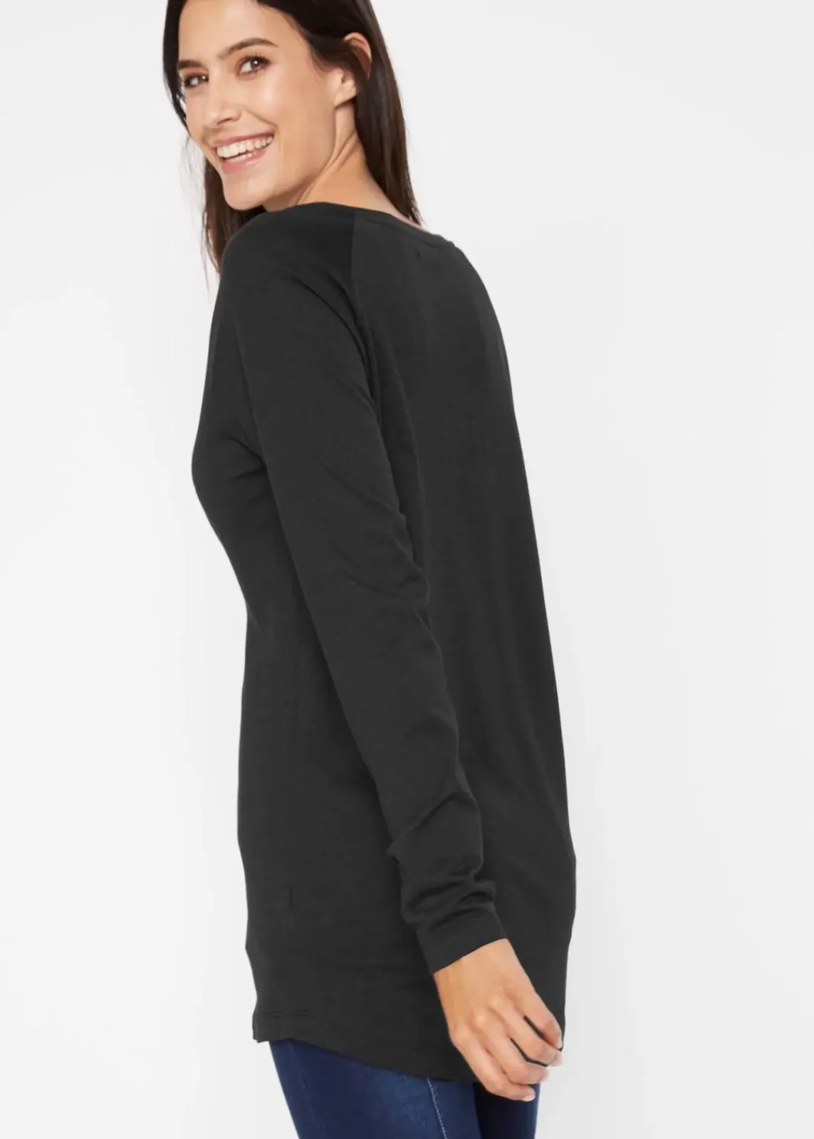bonprix Shirts & Tops^Longshirt schwarz