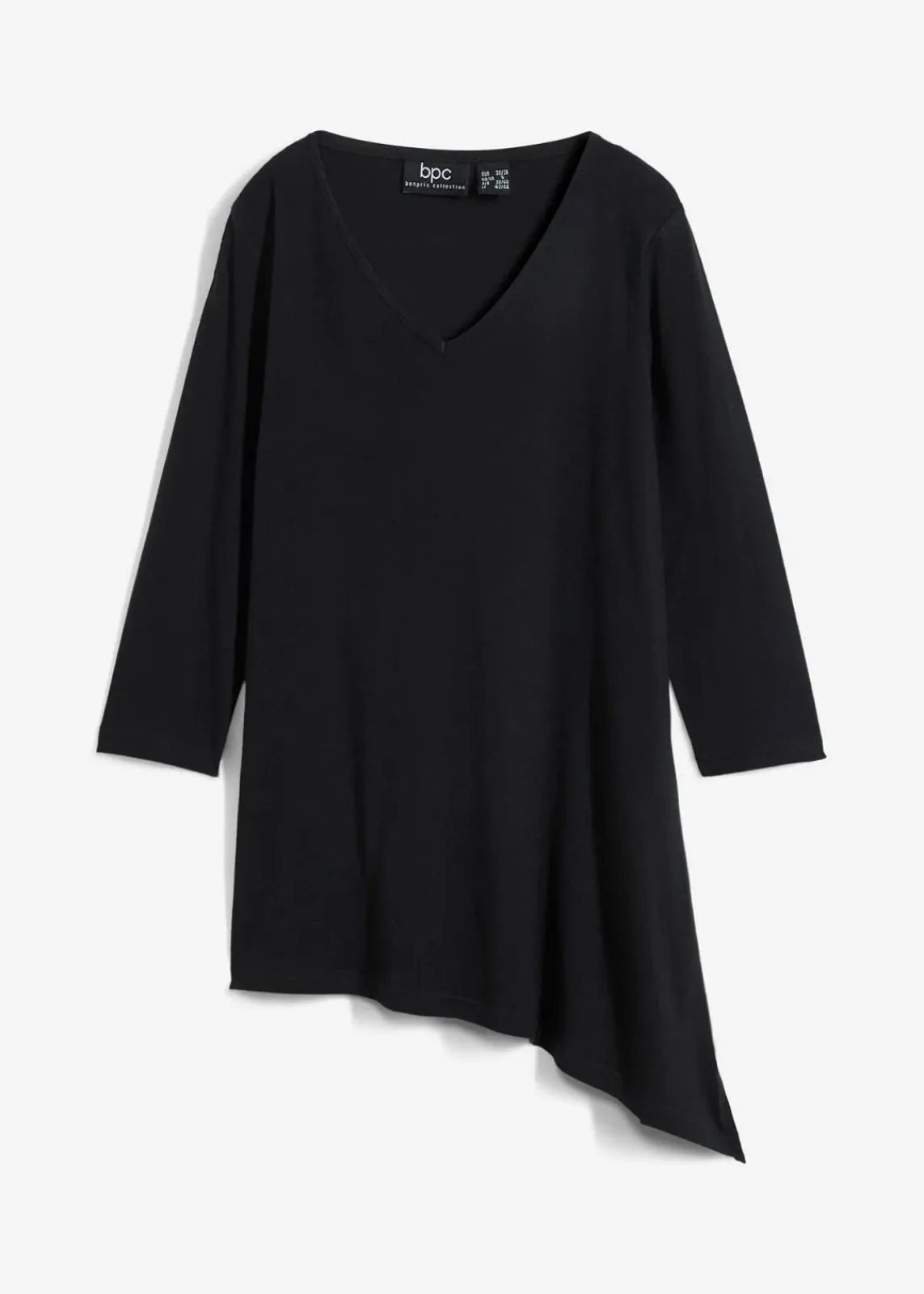 bonprix Shirts & Tops^Longshirt aus Baumwoll-Viskose-Mix schwarz