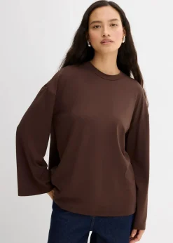 bonprix Shirts & Tops^Longshirt aus fließender Qualität dunkelbraun