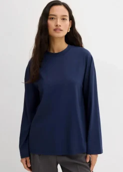 bonprix Shirts & Tops^Longshirt aus fließender Qualität dunkelblau
