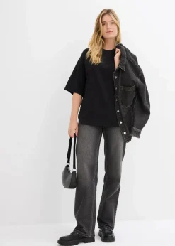 bonprix Zweiteiler & Sets|Shirts & Tops^Longshirt aus Interlock lehmbraun