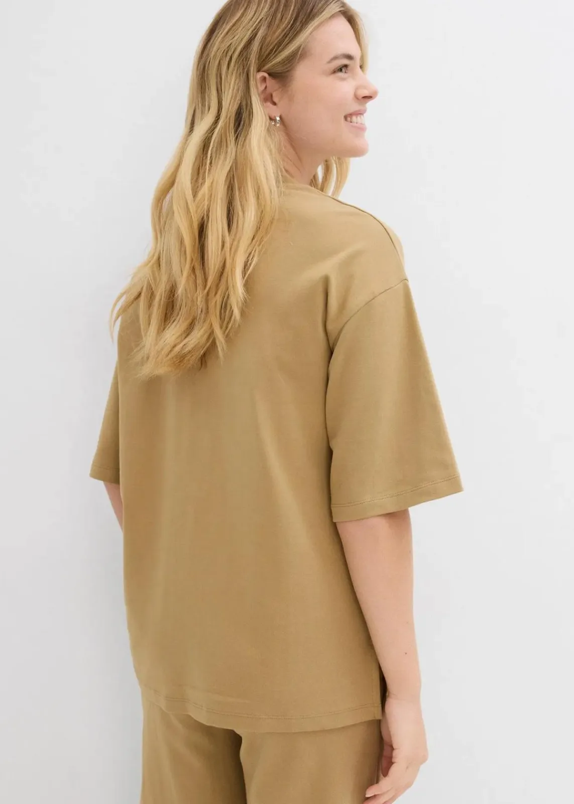 bonprix Shirts & Tops|Zweiteiler & Sets^Longshirt aus Interlock khakibraun