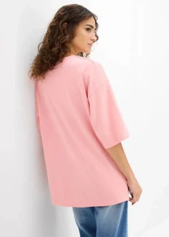 bonprix Shirts & Tops|Zweiteiler & Sets^Longshirt aus Interlock softrosa