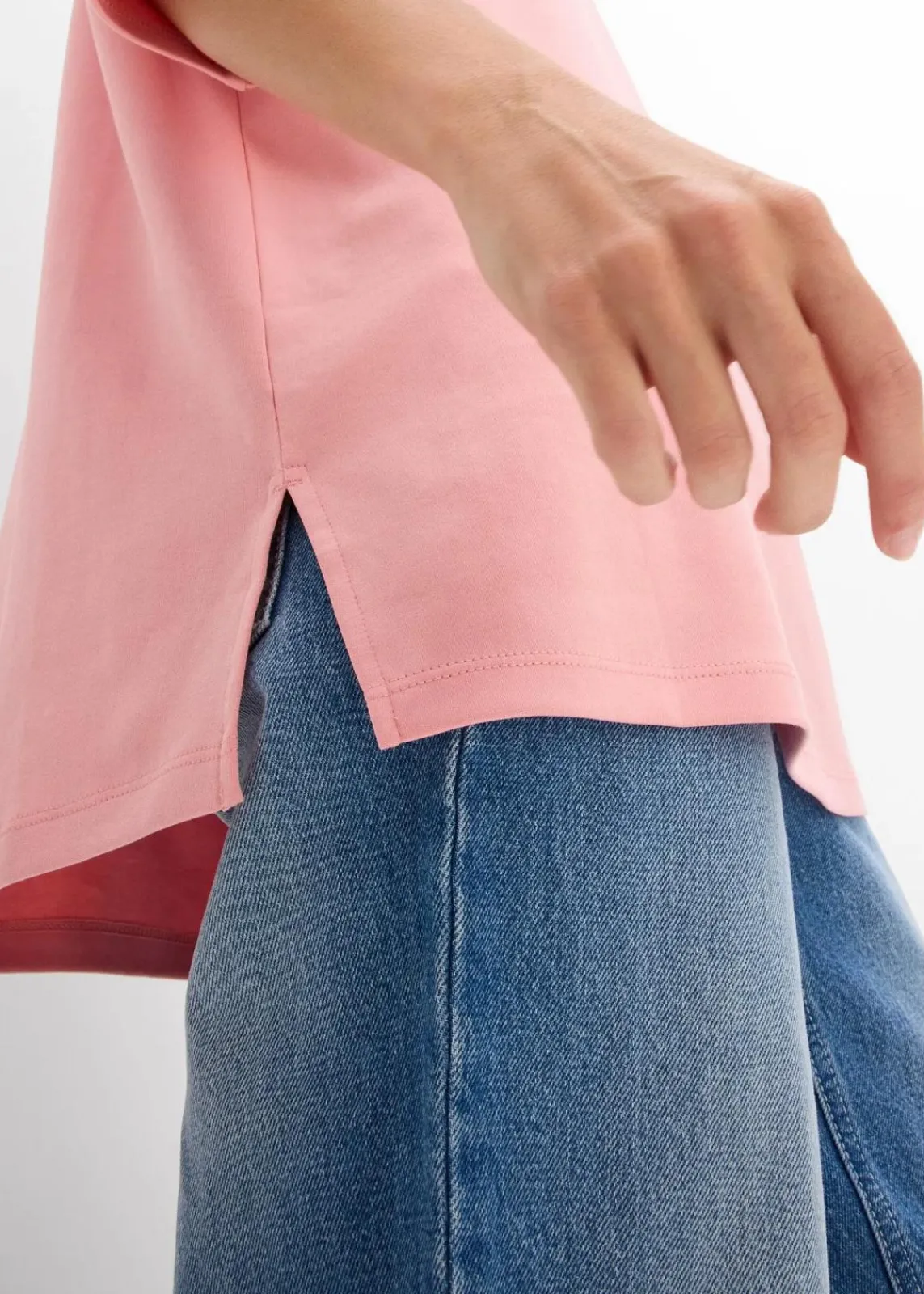 bonprix Shirts & Tops|Zweiteiler & Sets^Longshirt aus Interlock softrosa