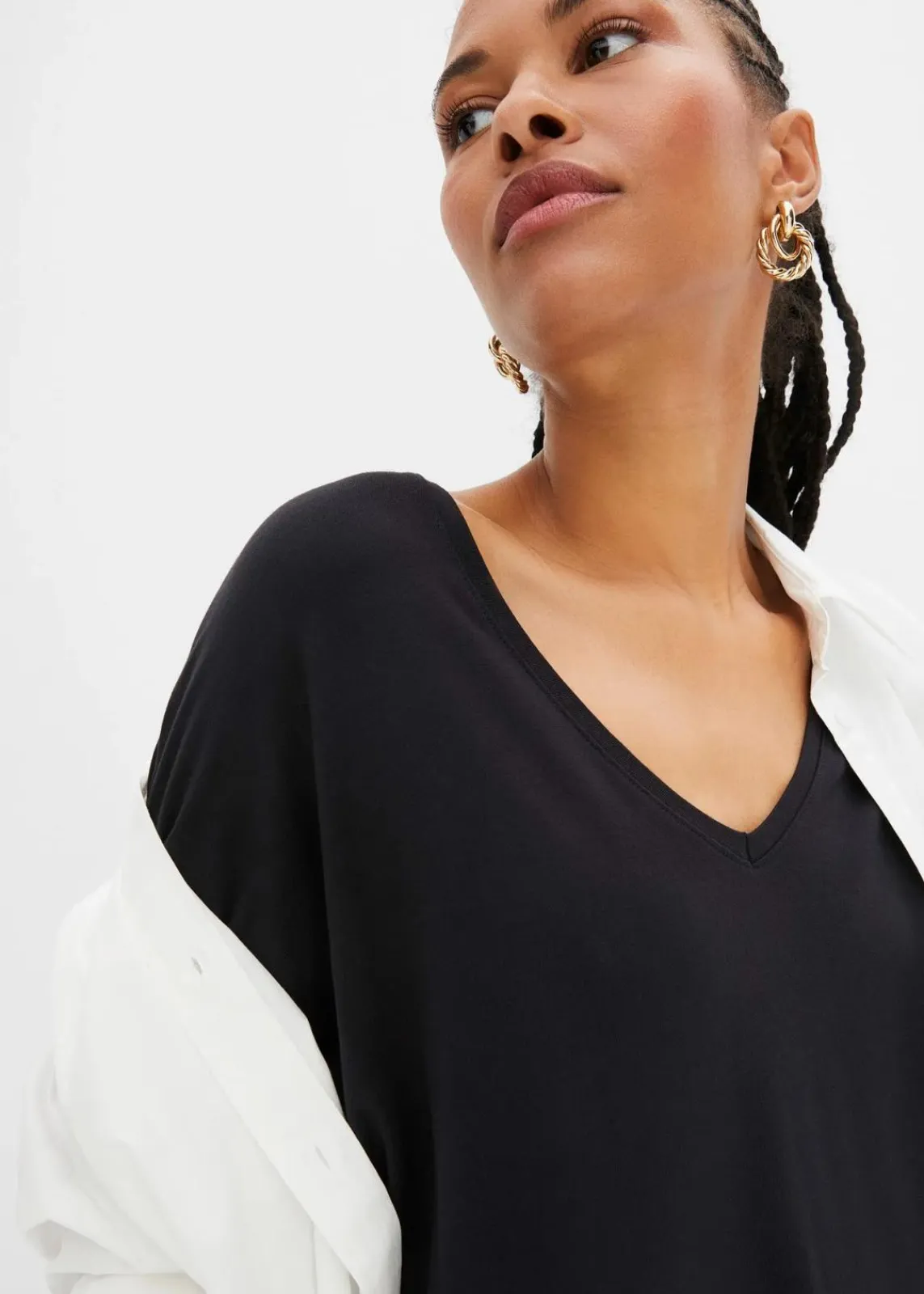 bonprix Shirts & Tops^Long-Shirt aus nachhaltigem Viskose-Mix schwarz