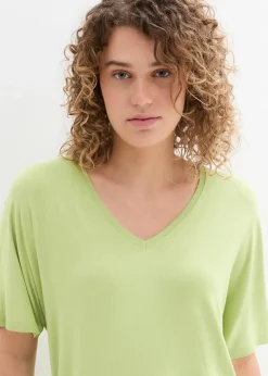 bonprix Shirts & Tops^Long-Shirt aus nachhaltigem Viskose-Mix birnengrün