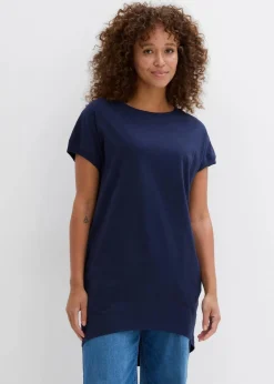 bonprix Shirts & Tops^Longshirt aus reiner Baumwolle dunkelblau