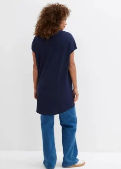bonprix Shirts & Tops^Longshirt aus reiner Baumwolle dunkelblau